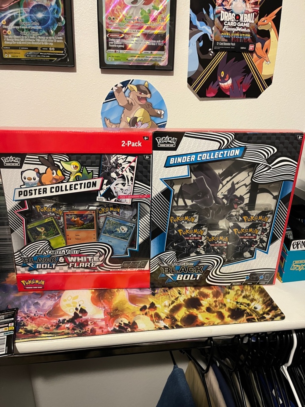 Pokemon Black Bolt & White Flare poster and binder collection bundle